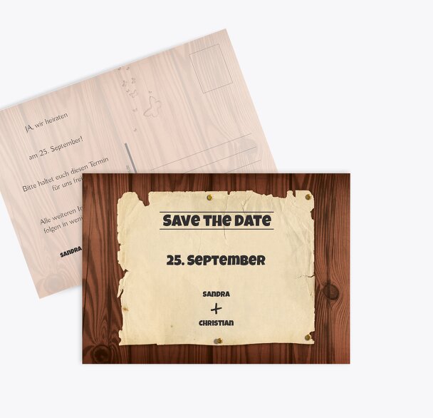 Hochzeit Save-the-Date Steckbrief