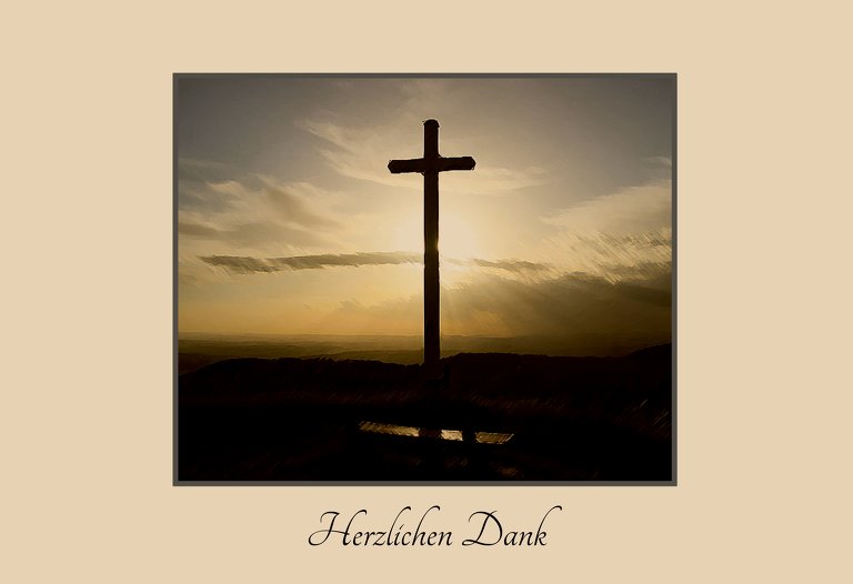 Ansicht 3 - Dankeskarte Kreuz quer