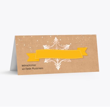 Tischkarte Schneestern