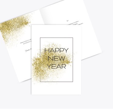 Neujahrskarte Glitter