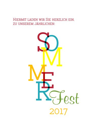 Ansicht 4 - Einladung Sommerfest Sommer