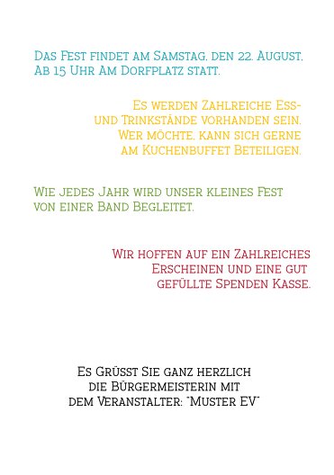 Ansicht 5 - Einladung Sommerfest Sommer