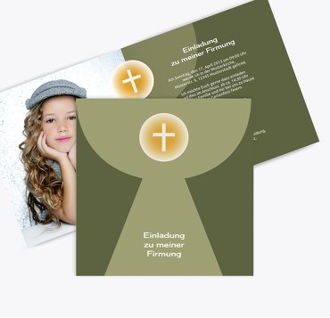 Firmkarte Kelch mit Hostie