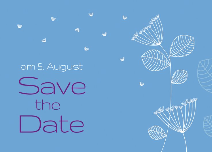 Ansicht 2 - Save-the-Date Pusteblume