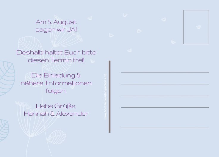 Ansicht 3 - Save-the-Date Pusteblume