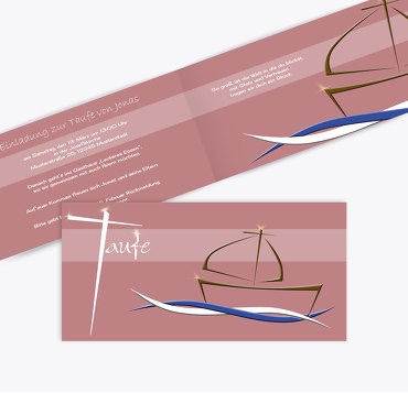 Einladungskarte Schiffchen auf Wellen 2