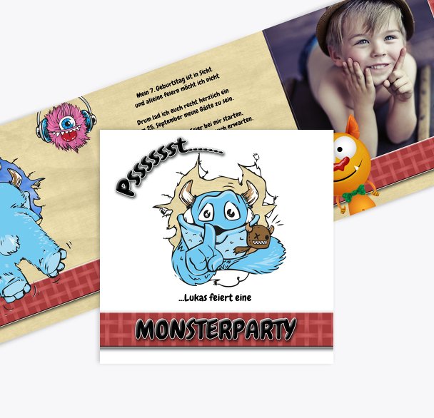 Geburtstagseinladung Monsterparty