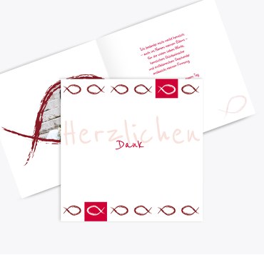 Firmung Dankeskarte Fische