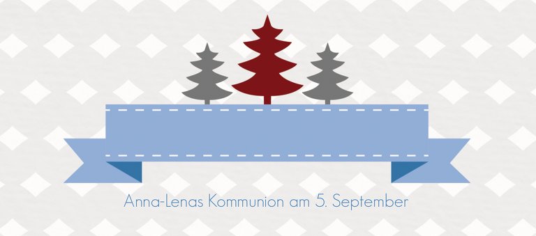 Ansicht 3 - Tischkarte Tannenbaum Banner