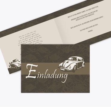 Karten zum Geburtstag Old Car