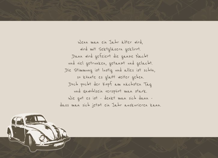 Ansicht 4 - Karten zum Geburtstag Old Car