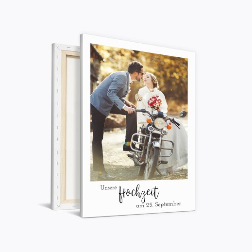 Wandbild Hochzeit "Polaroid" Weiß 400x600mm