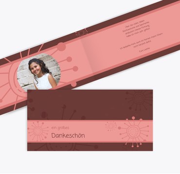 Firmung Dankeskarte Blumen