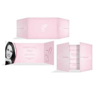 Kommunionskarte Angle Wings