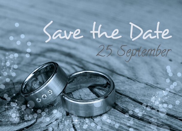 Ansicht 2 - Hochzeit Save the Date Eheringe