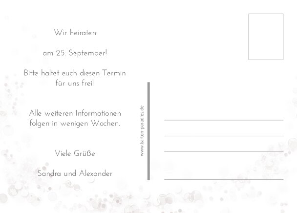 Ansicht 3 - Hochzeit Save the Date Eheringe