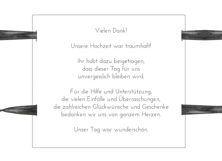 Ansicht 5 - Hochzeit Dankeskarte loop label