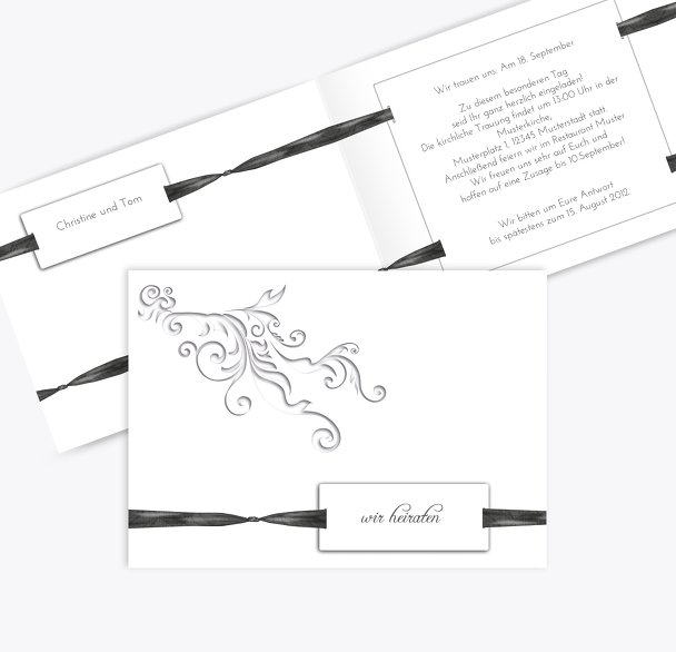 Hochzeit Einladung loop label