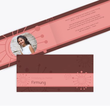 Firmung Einladungskarte Blumen