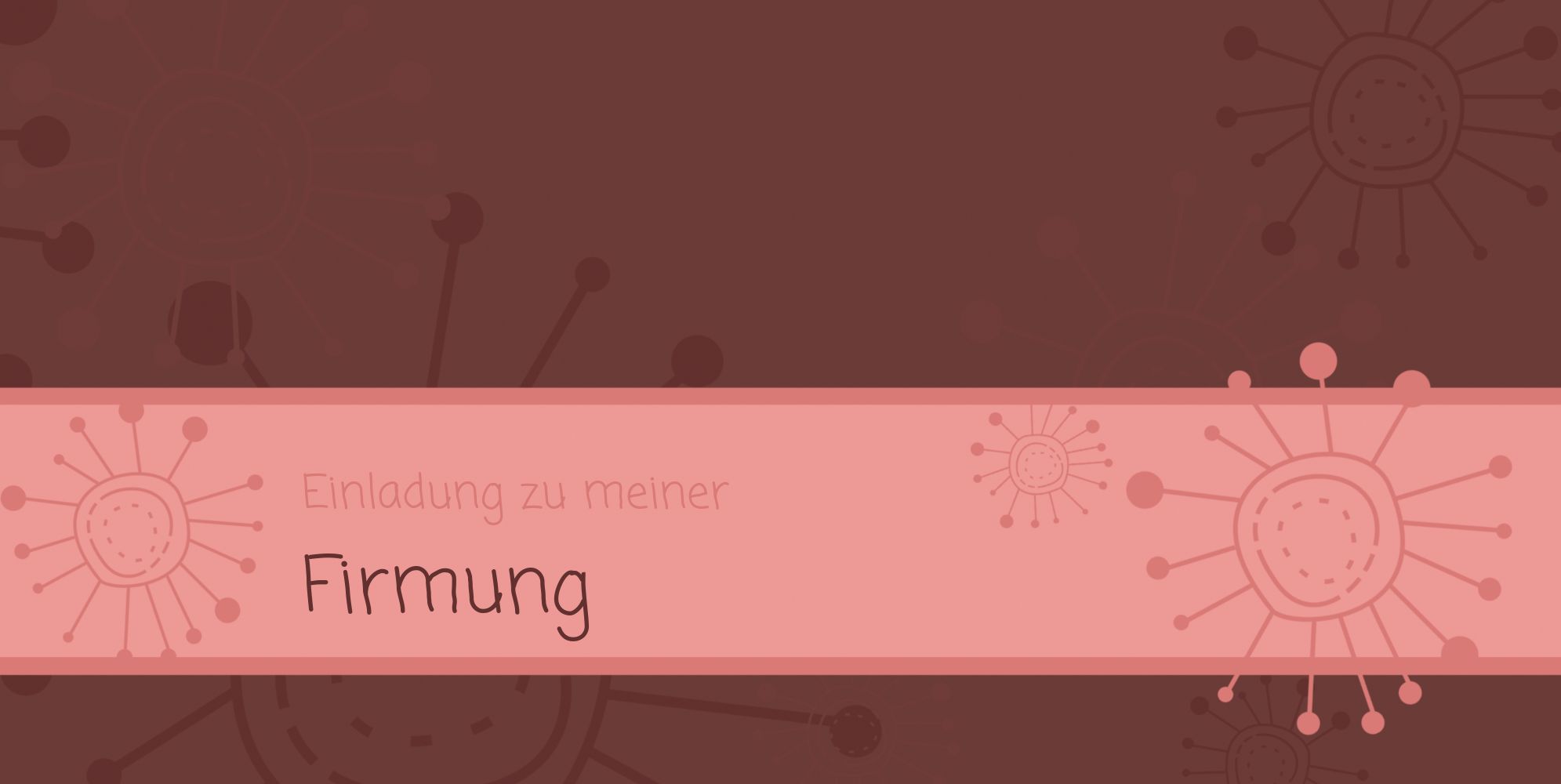 Firmung Einladungskarte Blumen Selbst Gestalten