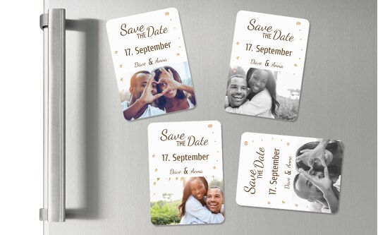 Magnet Glitzersteinchen braunmatsch 55x77mm