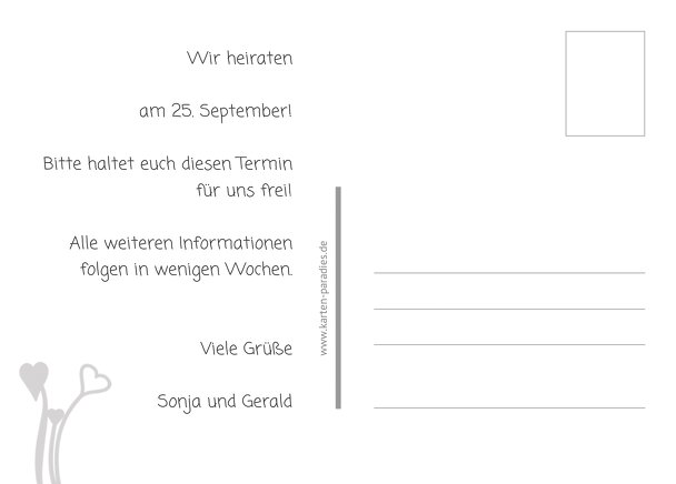 Ansicht 3 - Hochzeit Save-the-Date Wir heiraten