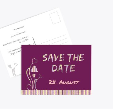 Hochzeit Save-the-Date Wir heiraten