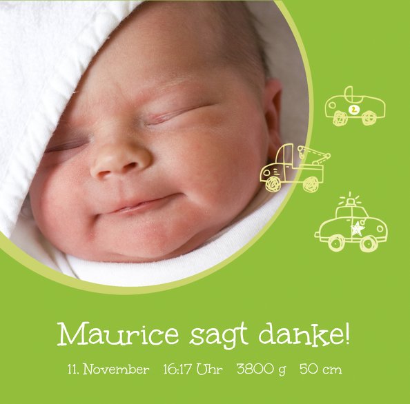 Ansicht 3 - Baby Dankeskarte Mobil