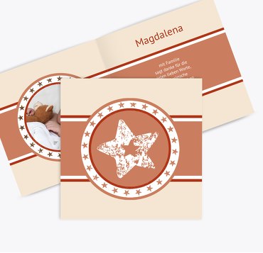 Baby Dankeskarte Stern