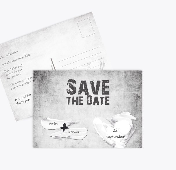 Save-the-Date Du + Ich = Liebe