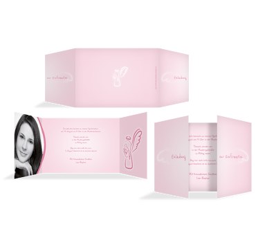 Konfirmation Einladung Angle Wings