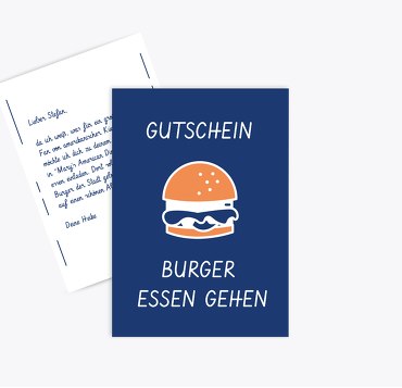 Gutschein zum Geburtstag Burger essen gehen