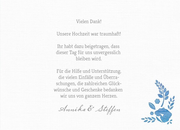 Ansicht 5 - Hochzeit Dankeskarte Vogelpaar