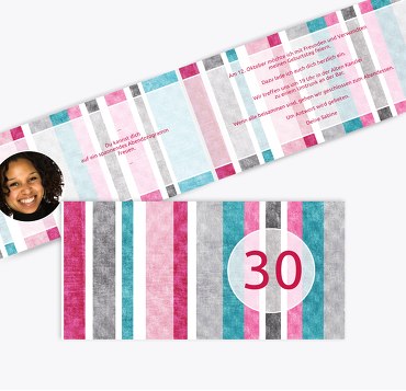 Einladung Gestreift 30 Foto