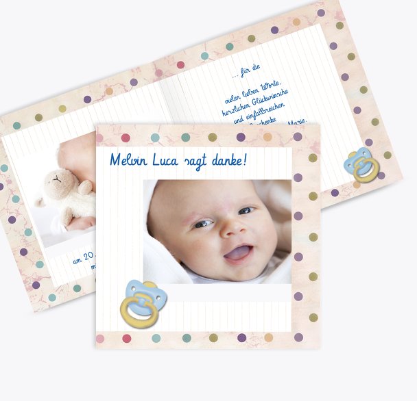 Baby Dankeskarte Smarties