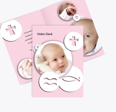 Taufe Dankeskarte Taufsymbole