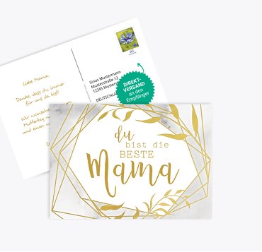 Muttertagskarte Geometrisch