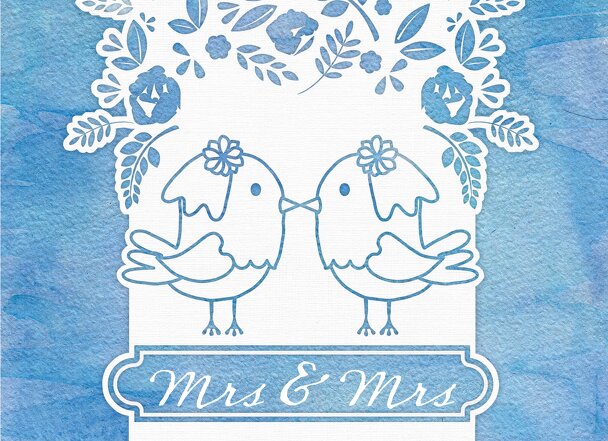 Ansicht 3 - Hochzeit Dankeskarte Vogelpaar - Frauen