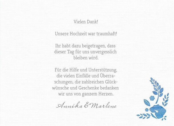 Ansicht 5 - Hochzeit Dankeskarte Vogelpaar - Frauen