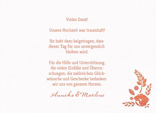 Ansicht 5 - Hochzeit Dankeskarte Vogelpaar - Frauen