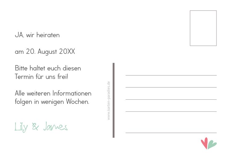 Ansicht 3 - Save-the-Date Du & Ich