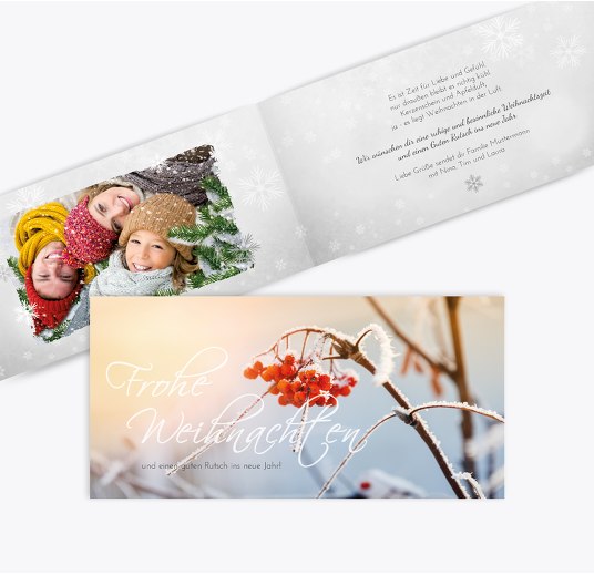 Foto Grußkarte Reif Grau 215x105mm