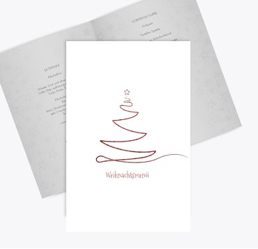 Menükarte Linienbaum