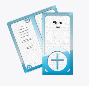 Taufe Dankeskarte Taufsymbolrahmen