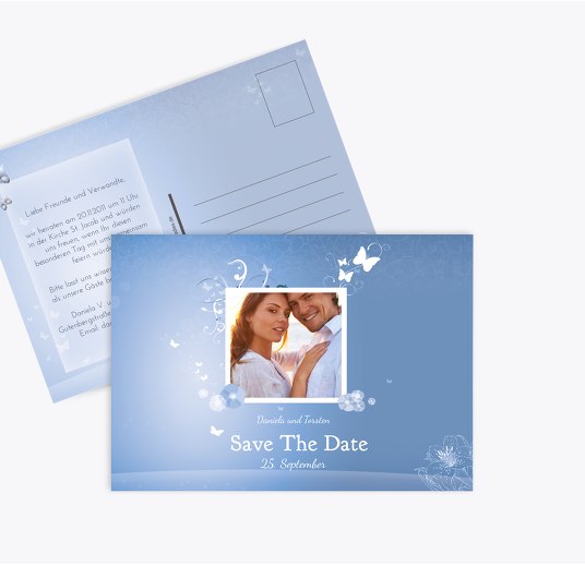 Save-the-Date Dream MattBlauDunkler 148x105mm