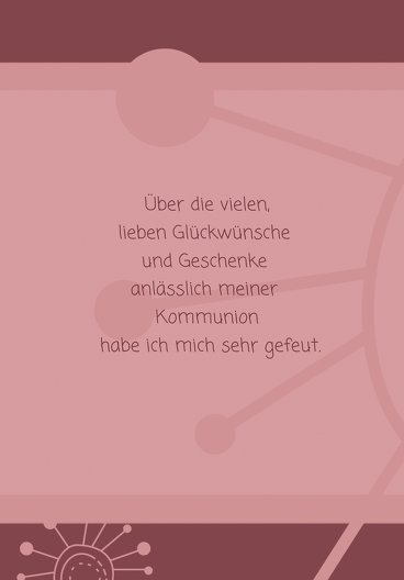 Ansicht 5 - Kommunion Dankeskarte Blumen