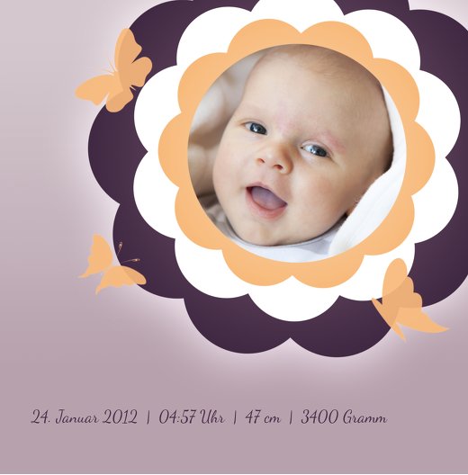 Ansicht 7 - Babykarte Blütenzauber