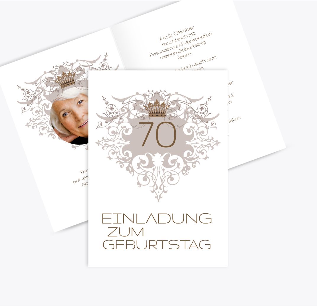 Einladungskarten zum 70. Geburtstag 🥇 kartenparadies.de
