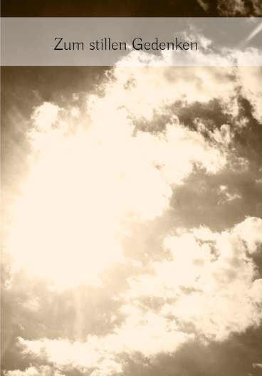 Ansicht 3 - Sterbebildkarte Wolkenhimmel