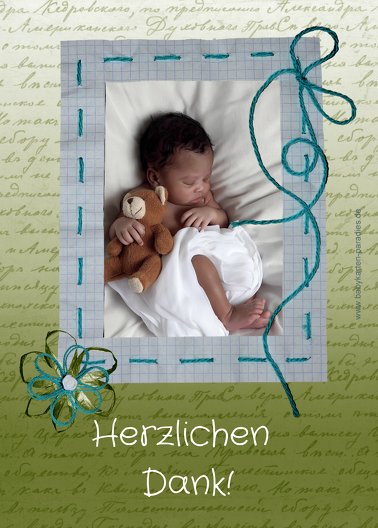 Ansicht 2 - Baby Dankeskarte Schnipp-Schnapp
